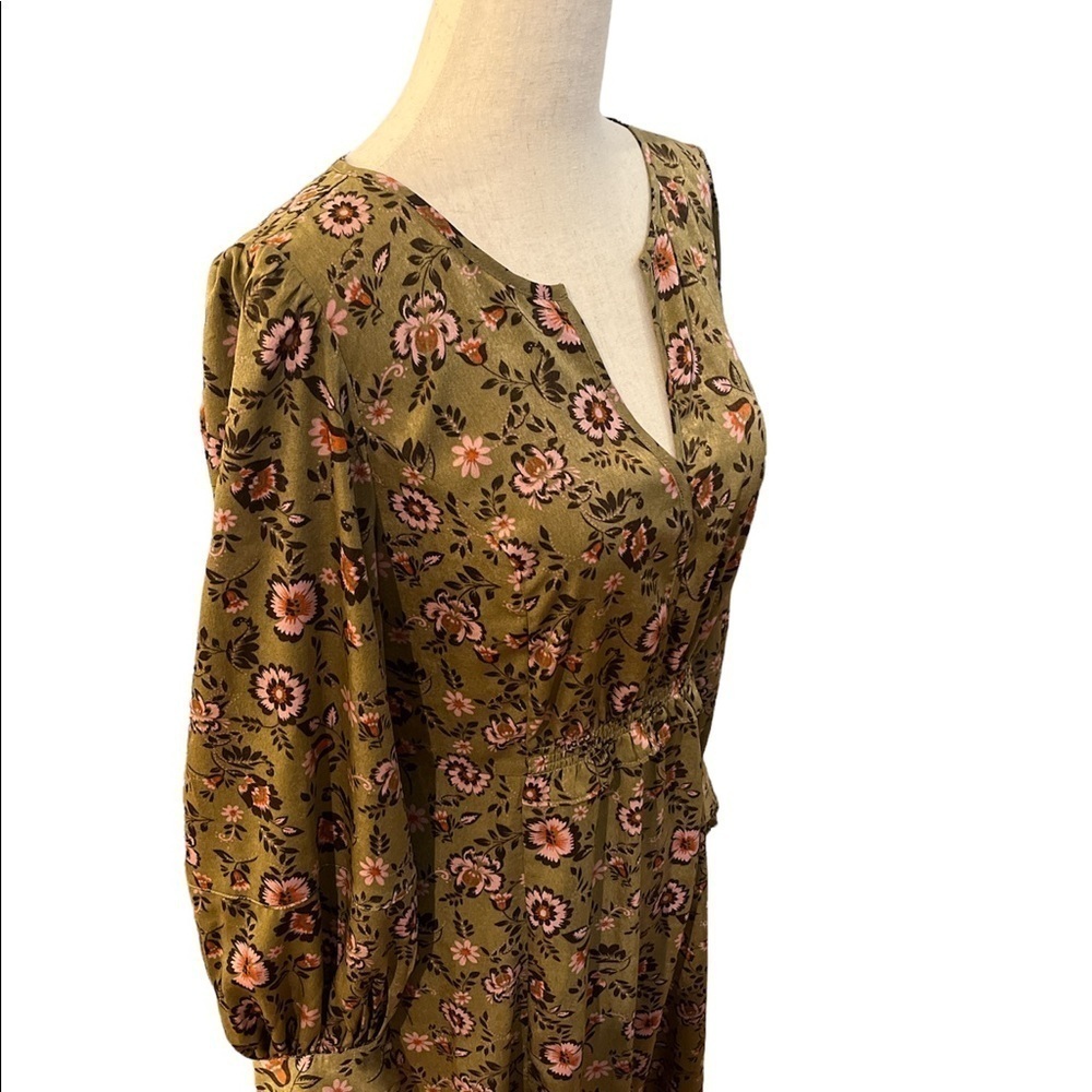 Current Air Green and Pink Floral Dress - Picture 4 of 7